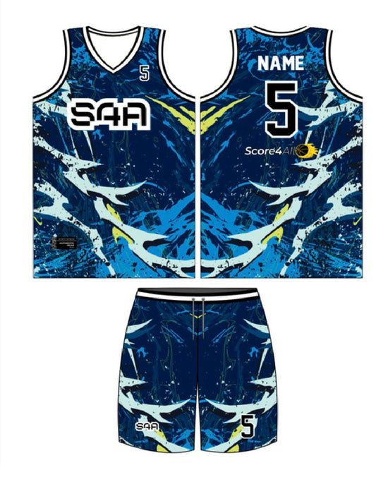 S4A Jersey Design #611 — front, back and matching shorts