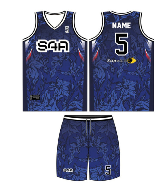 S4A Jersey Design #612 — front, back and matching shorts