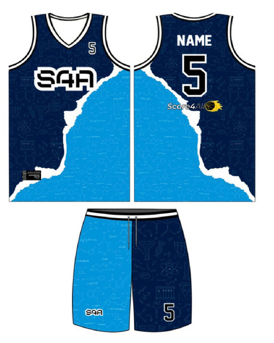 S4A Jersey Design #617 — front, back and matching shorts