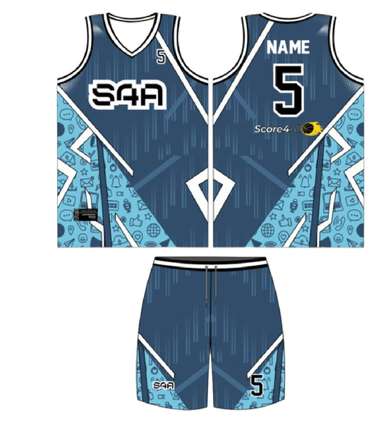 S4A Jersey Design #630 — front, back and matching shorts