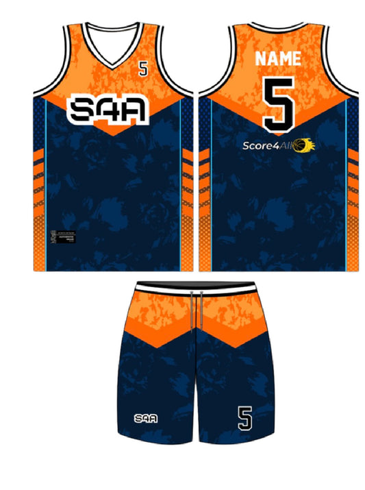 S4A Jersey Design #634 — front, back and matching shorts