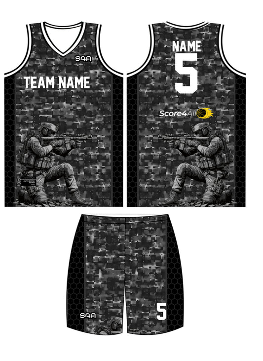 S4A Jersey Design #641 — front, back and matching shorts
