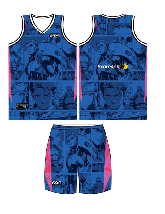 S4A Jersey Design #645 — front, back and matching shorts