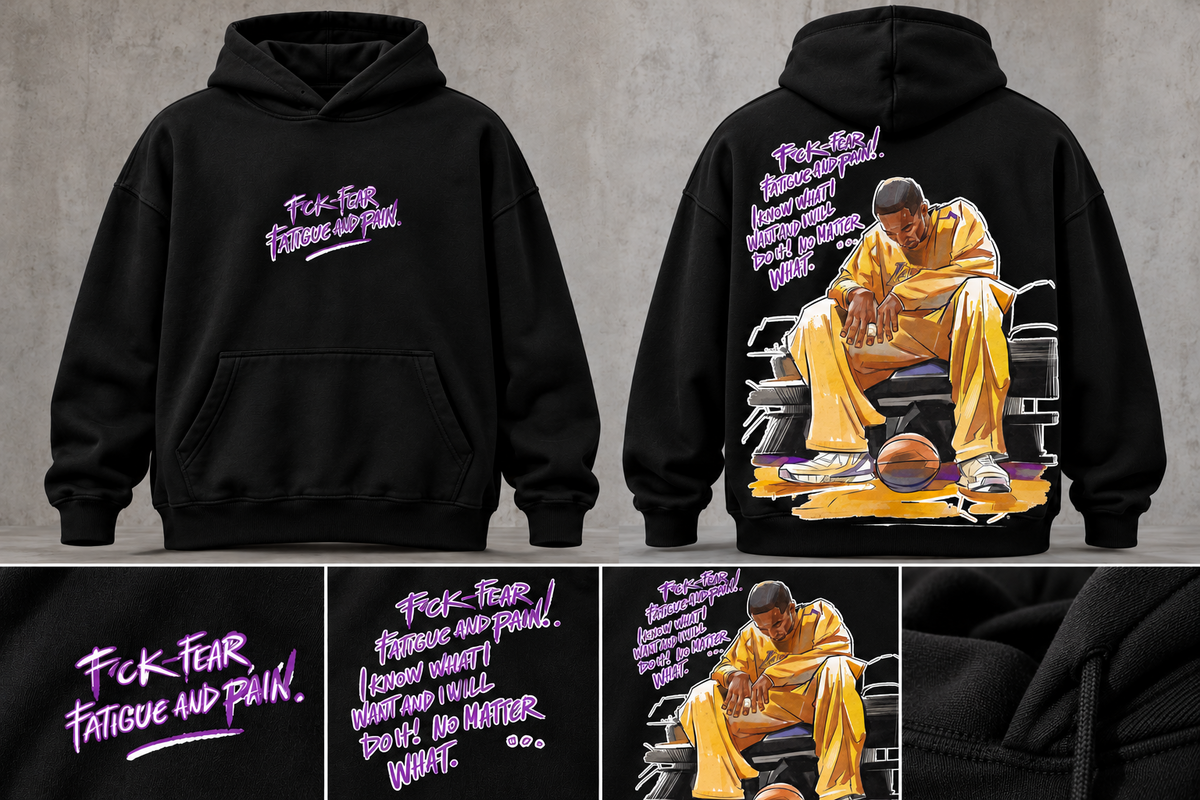 S4A Mamba black oversized hoodie approved front and back product mockup
