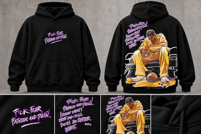 S4A Mamba black oversized hoodie approved front and back product mockup